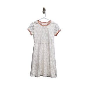 Wonder Nation White Dress with Rainbow Trim, Size X-Large